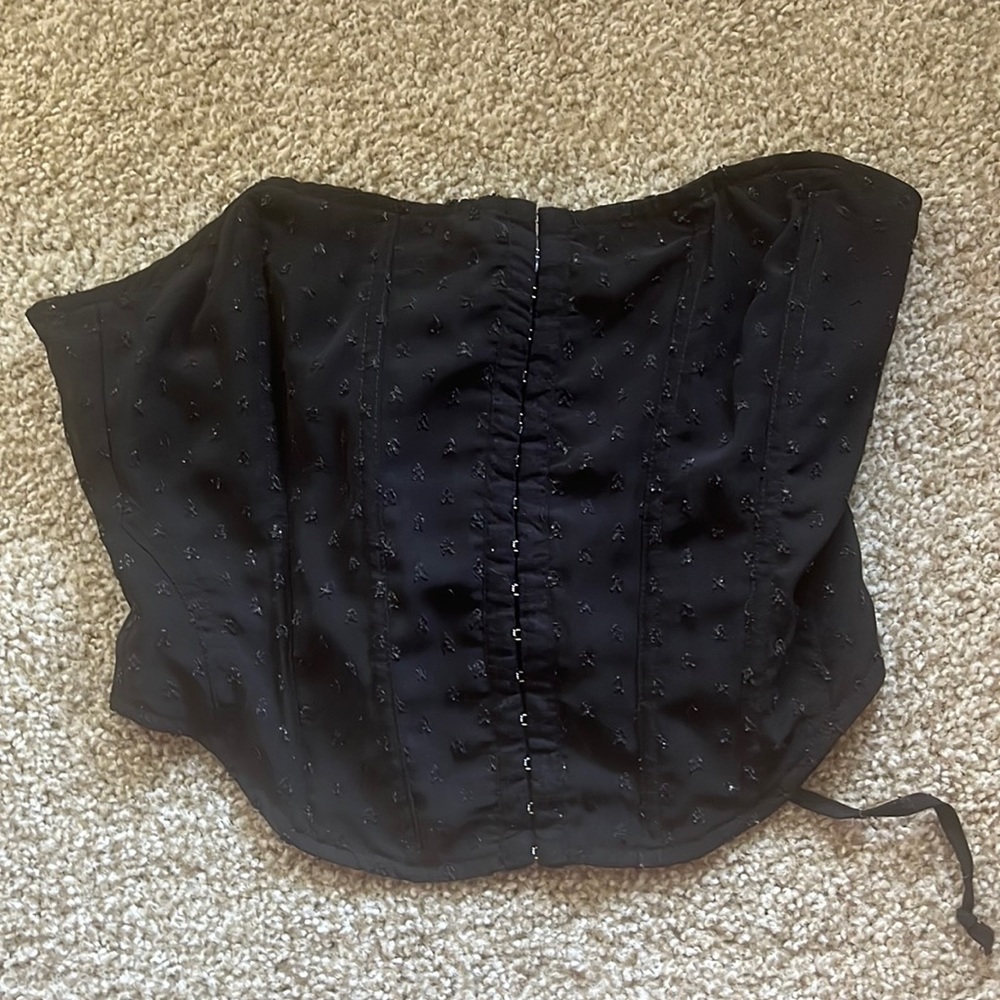 Black corset top from PacSun
